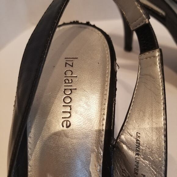 Liz Claiborne Sling back Heels Comfortable Slip On Lightweight Women's Size 8 - Picture 3 of 8